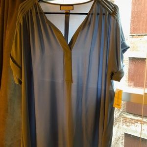 NWT Dusty Blue T-Shirt Blouse